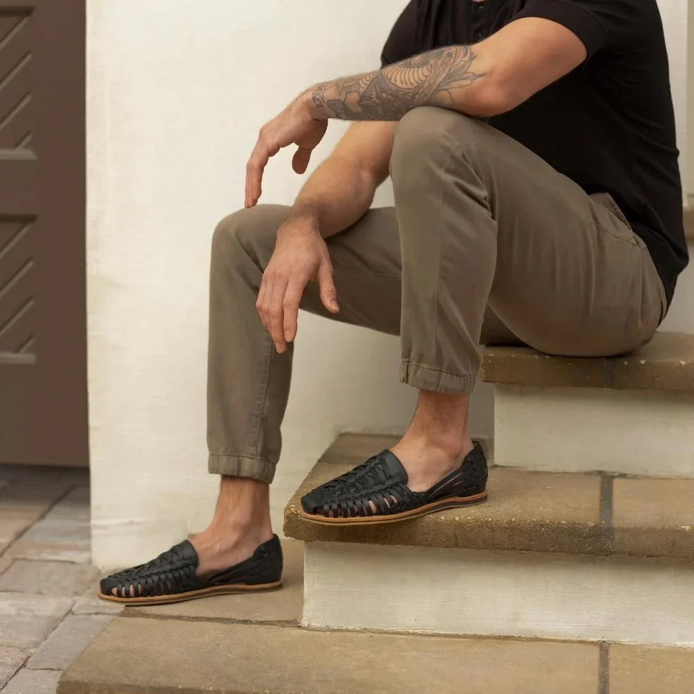 Nisolo Black Leather Sandals - Picture 2 of 6